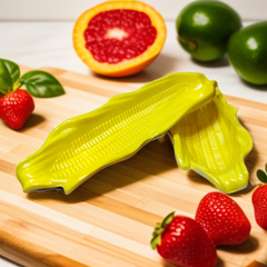 4Pcs Melamine Serving Tray Corn Shape