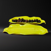 4Pcs Melamine Serving Tray Corn Shape