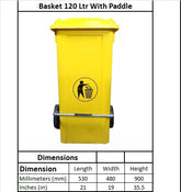 Peddle Dustbin 120L