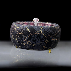 Gold Velvet Hotpot with steel bowl