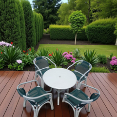 5Pcs Set Garden Upvc Chairs Set or Lawn Chairs