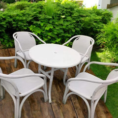 5Pcs Set Garden Upvc Chairs Set or Lawn Chairs