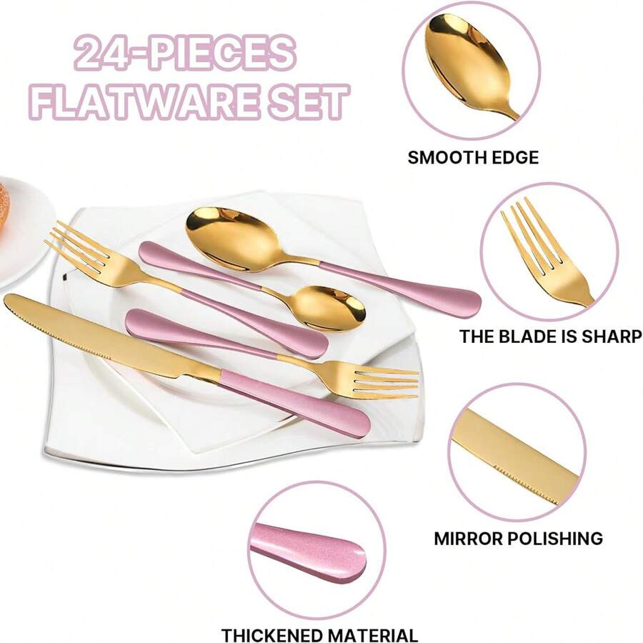 CUTLERY SET Gold Stainless Steel