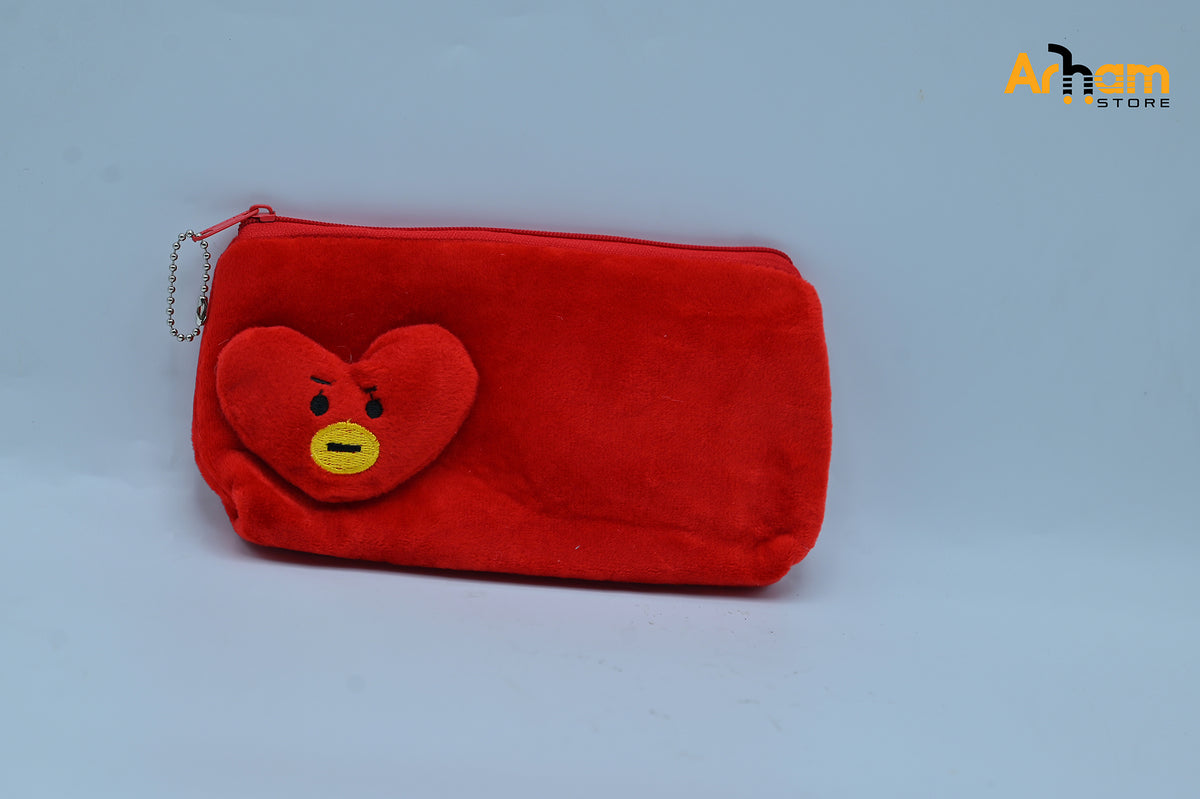 Baby girls plain pouch Red