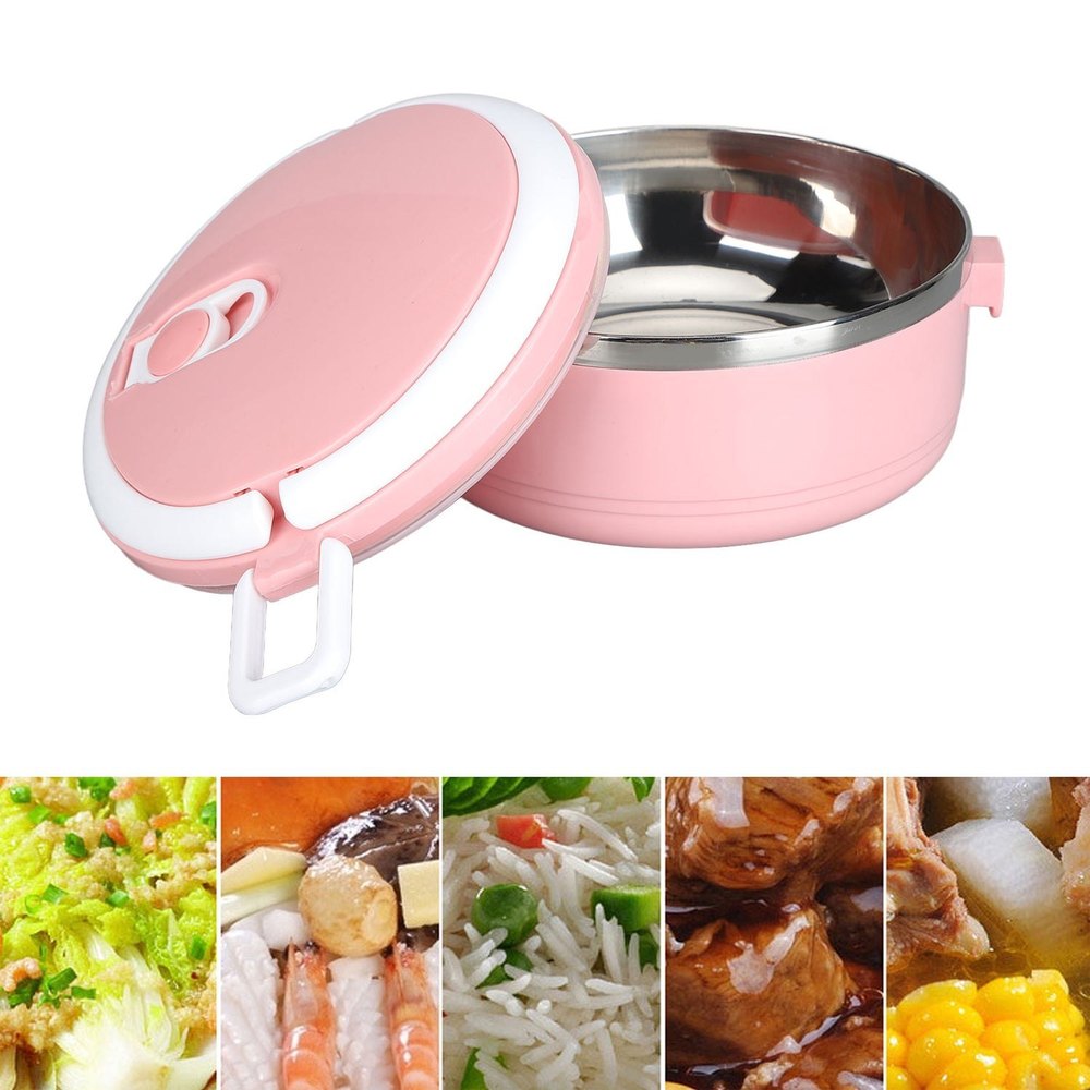 Round 1 Layer Hot Box Heavy Lunch Box - Pink