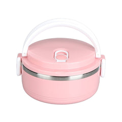 Round 1 Layer Hot Box Heavy Lunch Box - Pink