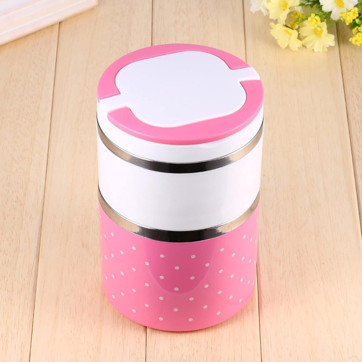 2 Layer Hot Box Heavy Lunch Box - Pink