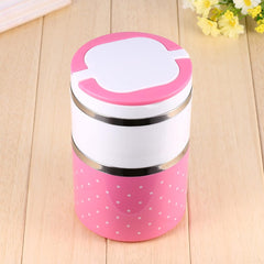 2 Layer Hot Box Heavy Lunch Box - Pink