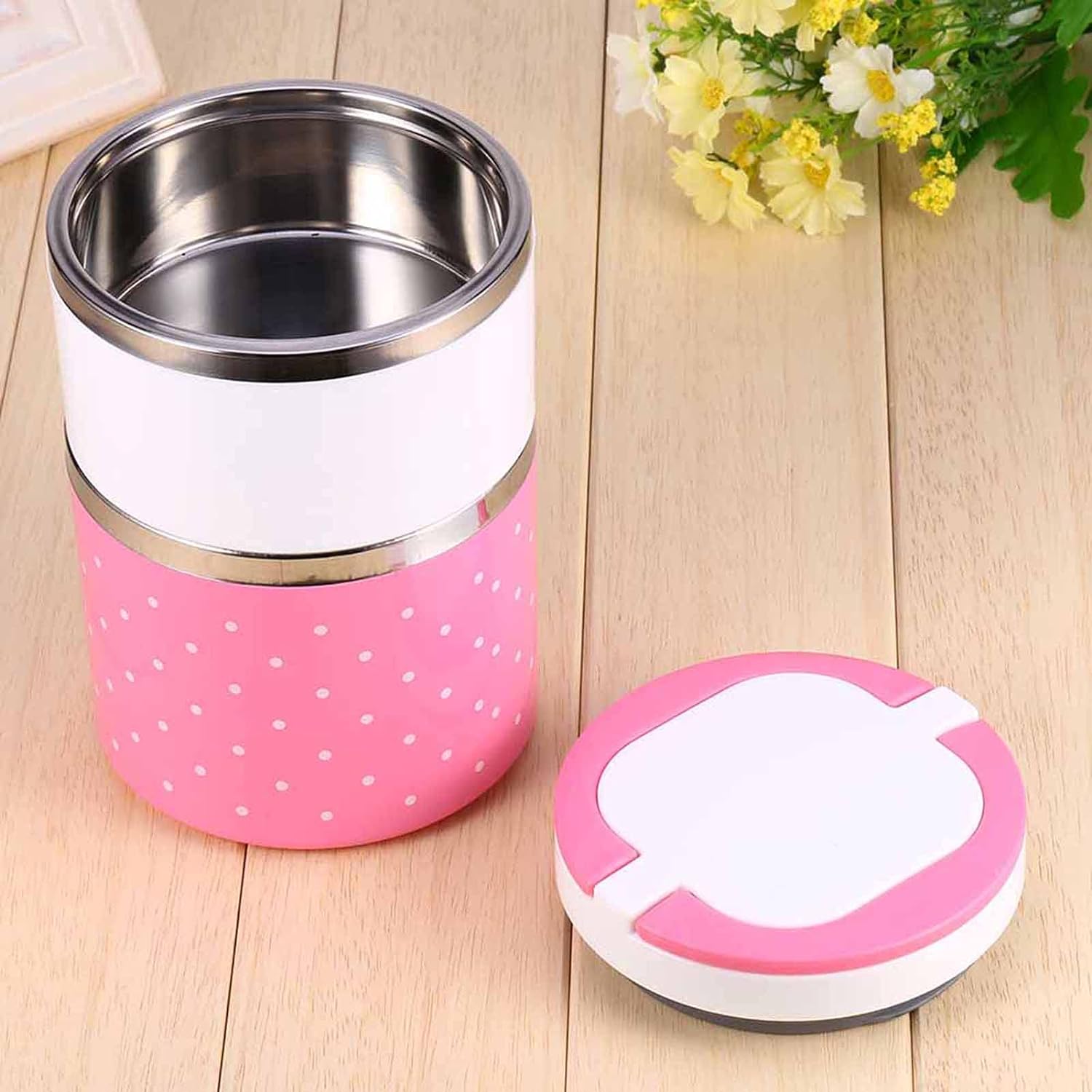 2 Layer Hot Box Heavy Lunch Box - Pink