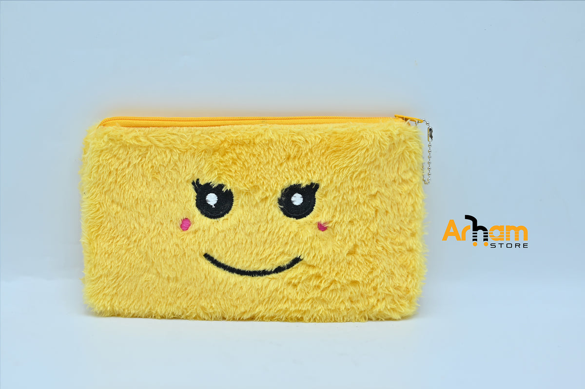 Baby girl's yellow Emoji pouch