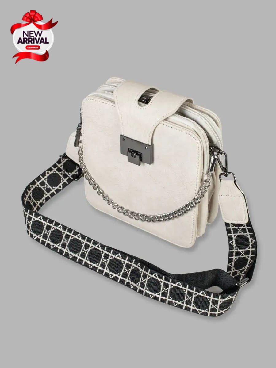 Imported 3Partition cross body bag