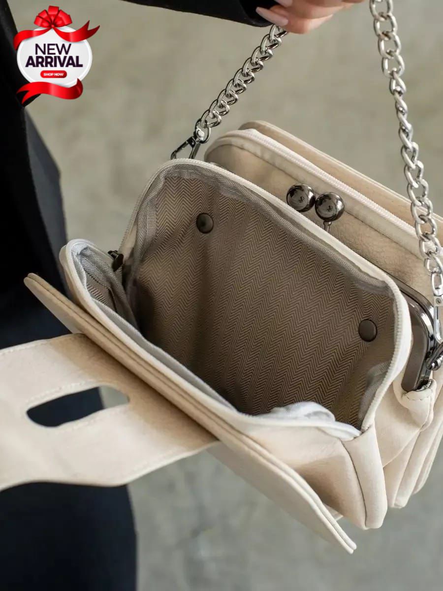 Imported 3Partition cross body bag