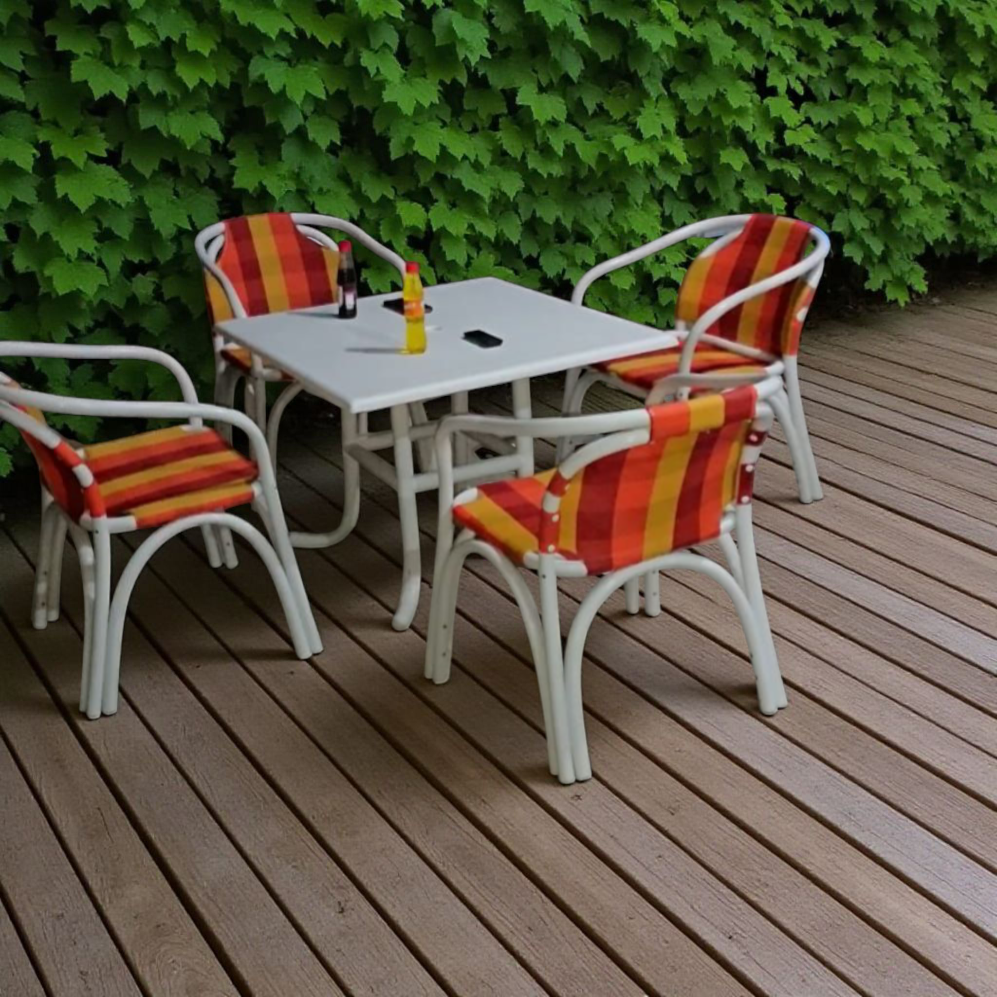 5Pcs Set Garden Upvc Chairs Set or Lawn  Chairs