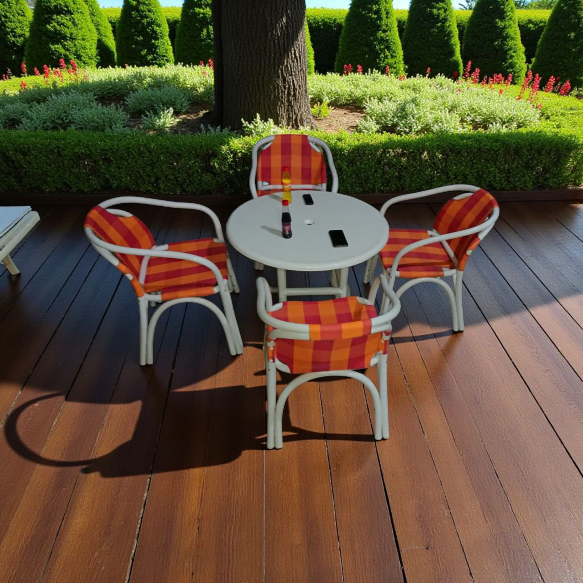 5Pcs Set Garden Upvc Chairs Set or Lawn  Chairs