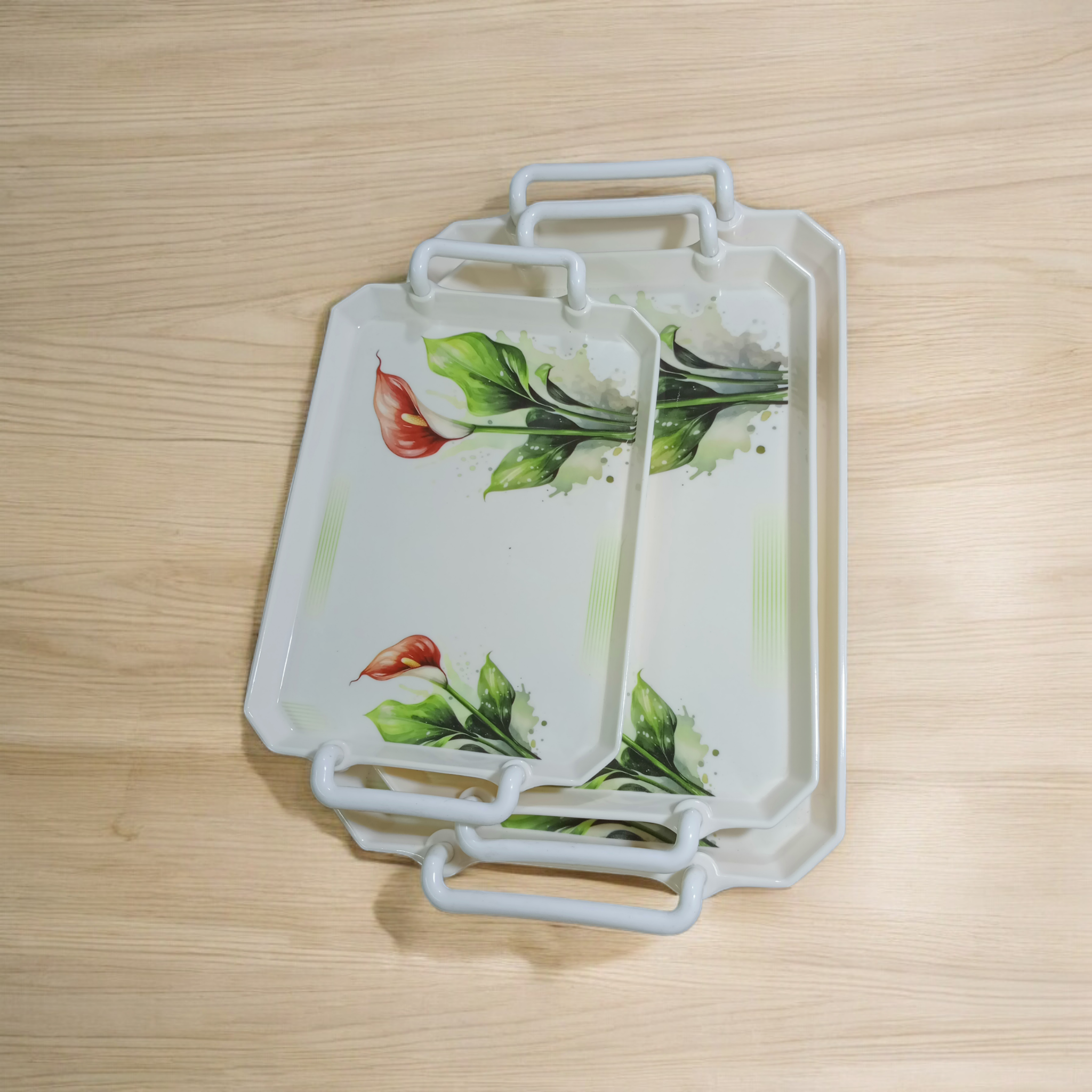 New 3-piece Melamine Tray set Amazing Designs