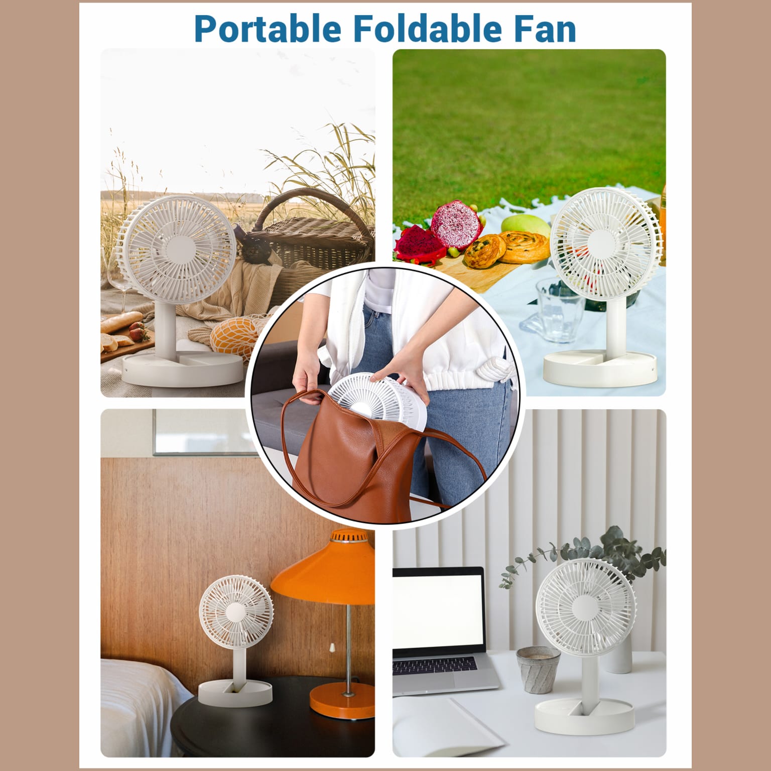 Fan Portable USB Rechargeable Mini Folding