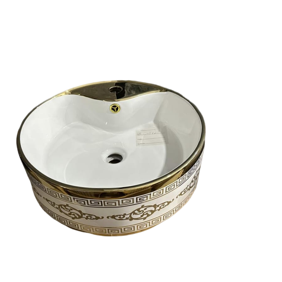 Luxury Bathware Golden & White Washing Basin C-071