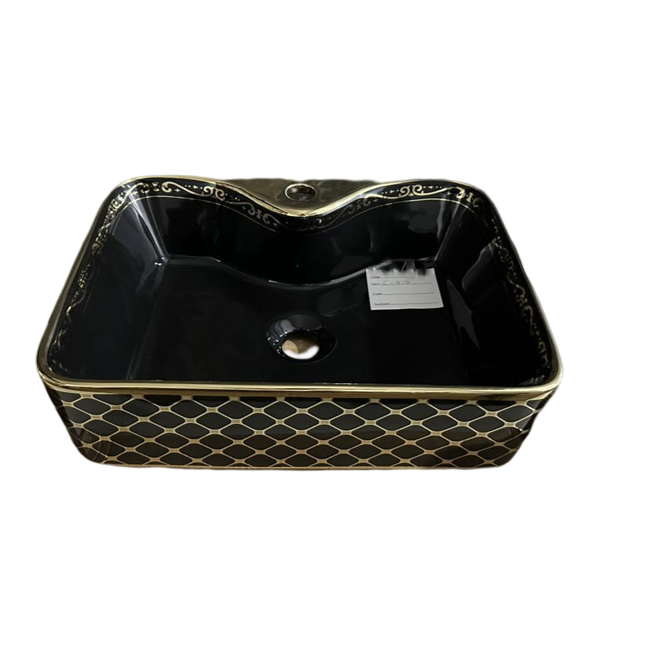 Luxury Bathware Golden & Black Washing Basin C-494