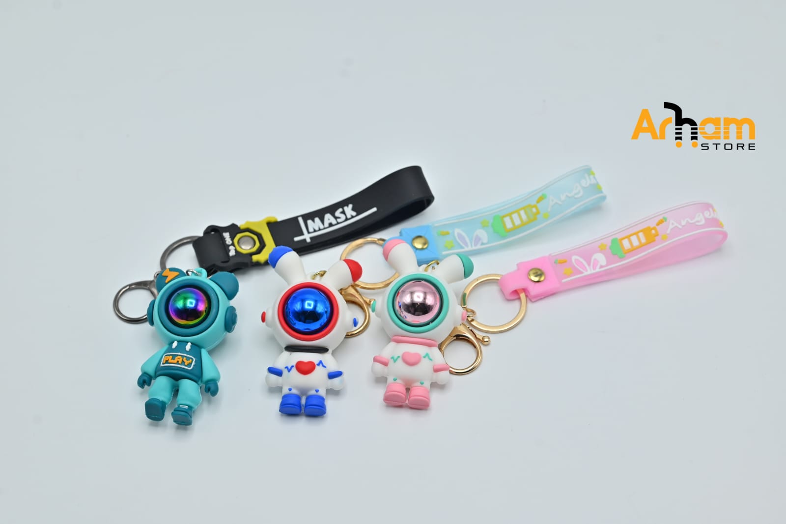 Robot Creative Bag Accessories Silicone Keychain