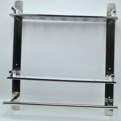 Multi Rack Stainless Steel 2 shelves+towel stand