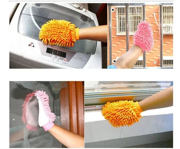 Super Mitt Microfiber Car Wash Washing Cleaning Gloves Car Washer Rubber Gloves