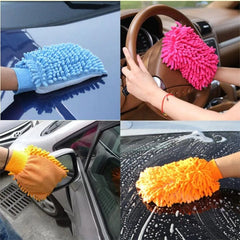 Super Mitt Microfiber Car Wash Washing Cleaning Gloves Car Washer Rubber Gloves