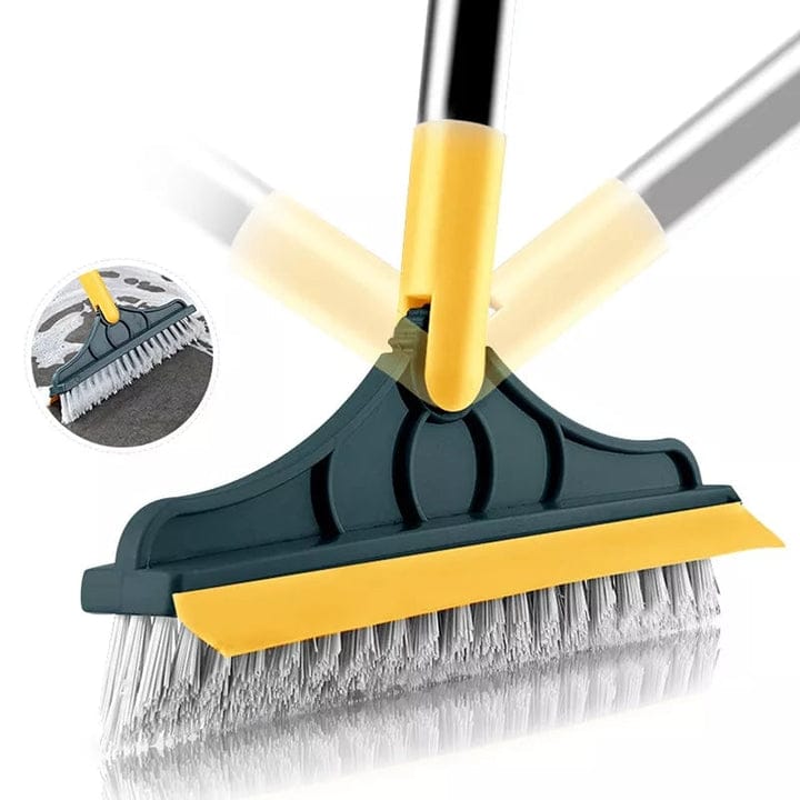 Long Handle Floor Scrub Brush With Wiper