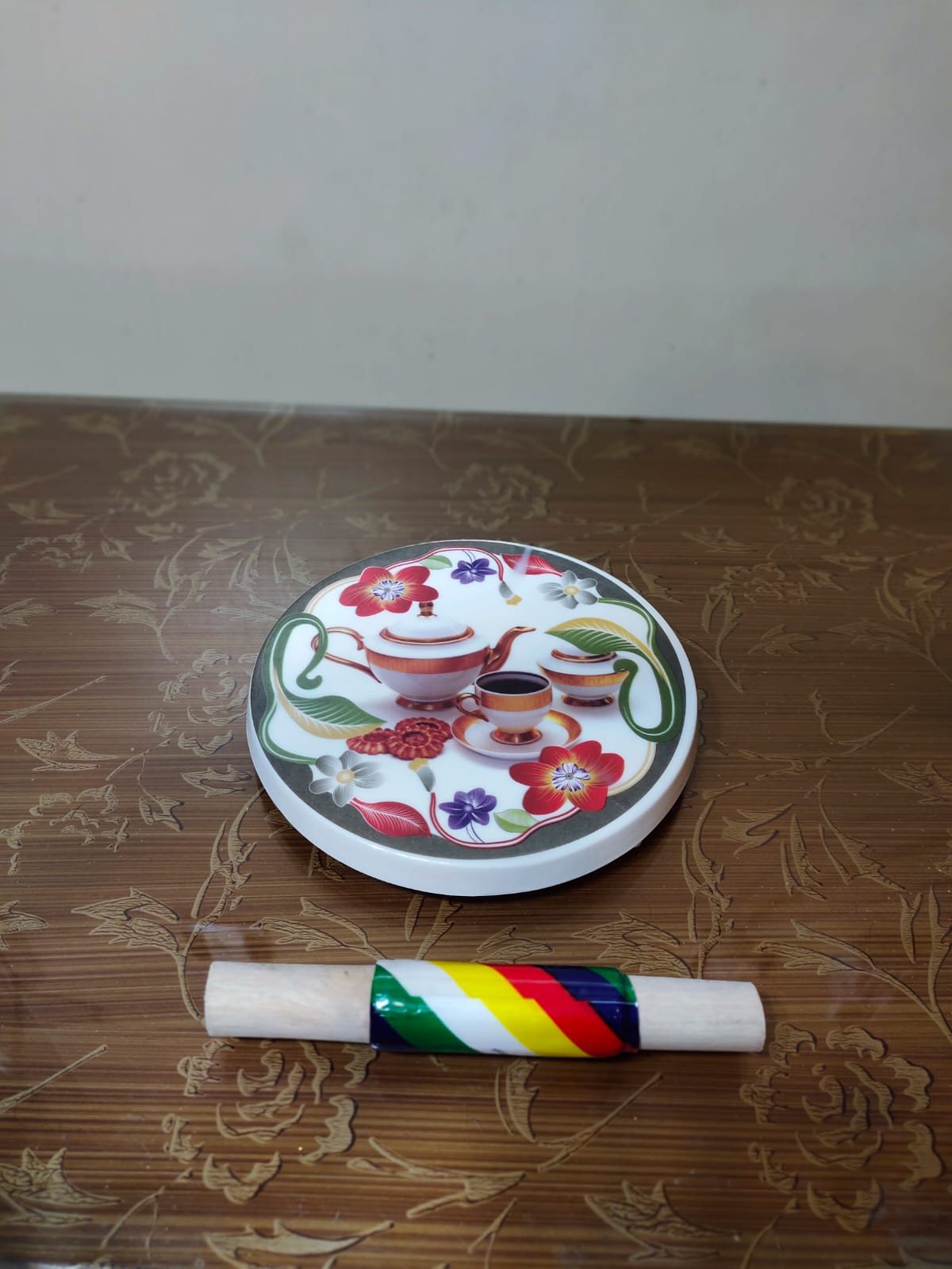 Melamine Rolling Board with Wooden Rolling Pin Toy