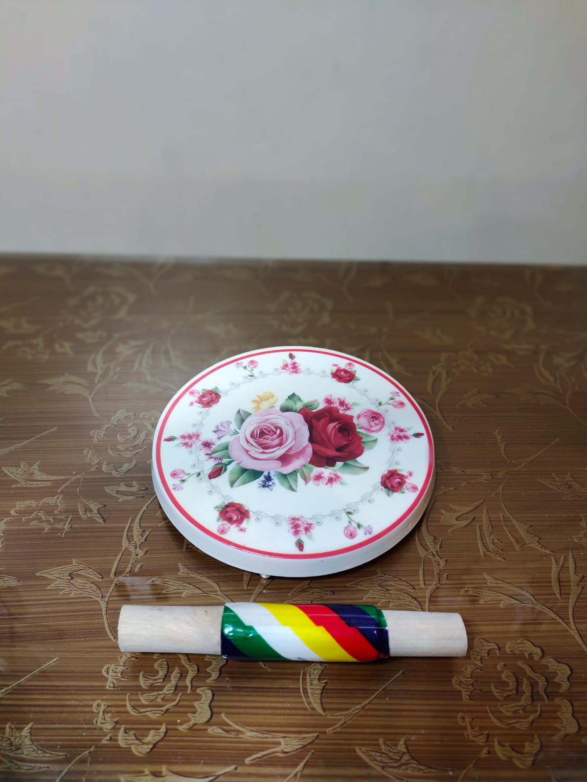 Melamine Rolling Board with Wooden Rolling Pin Toy