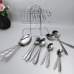 Stainless Cutlery set 29pcs with stand #1002