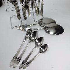 Stainless Cutlery set 29pcs with stand #1004