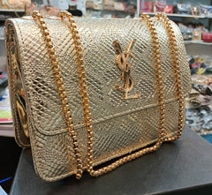 Stylish cross body with long chain and inside partition chain bag