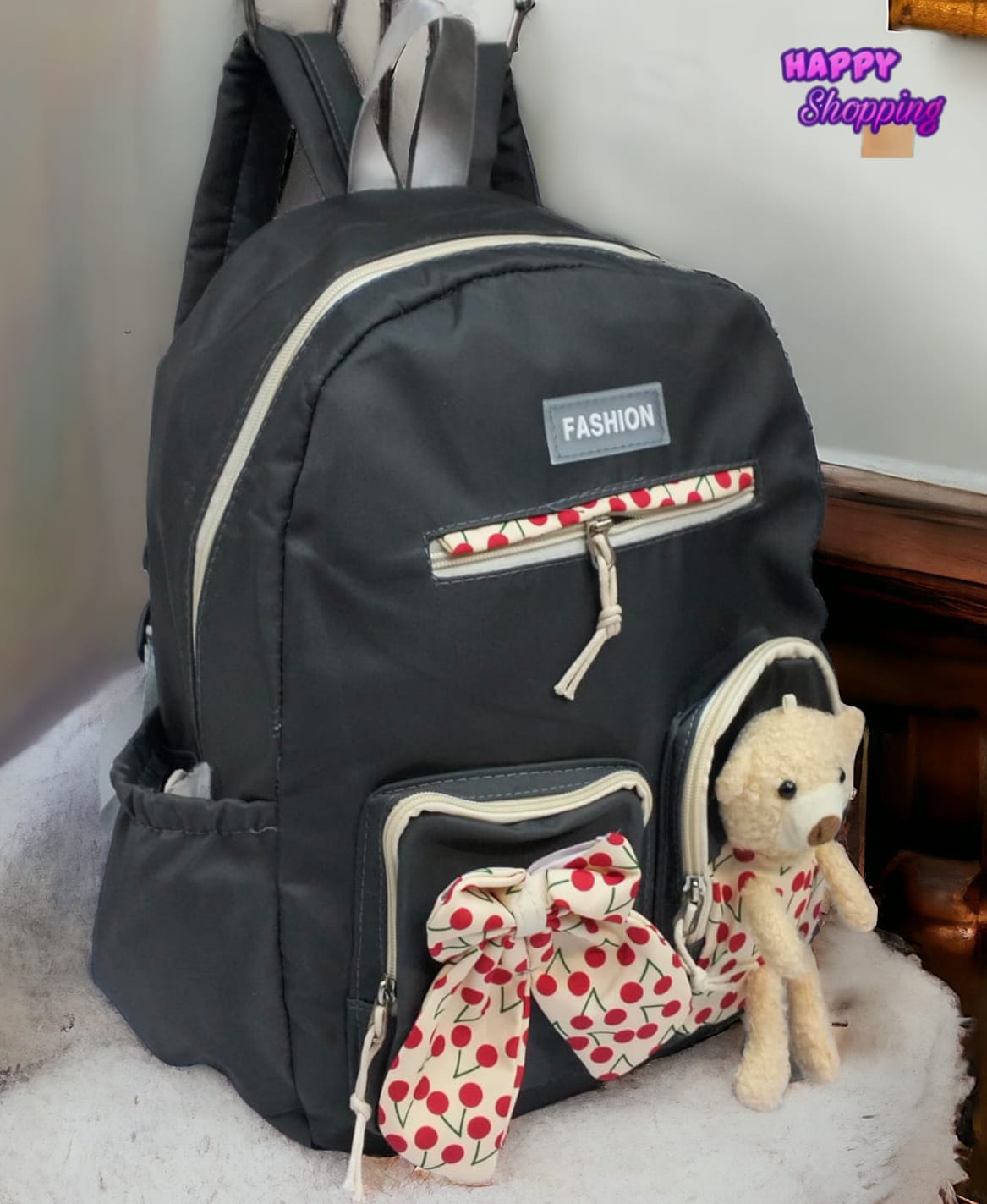 Cartoon Little Bear School College Bag 5 Pieces Set