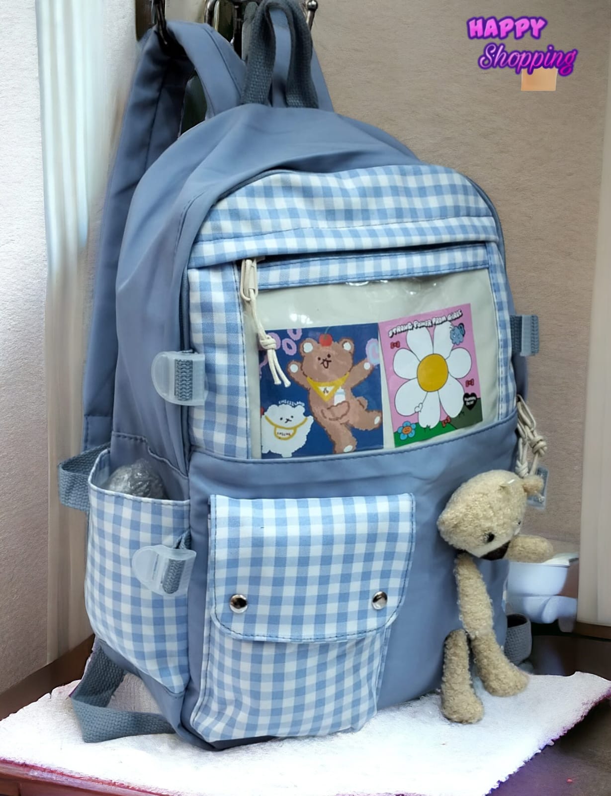 Cartoon Little Bear School College Bag 5 Pieces Set