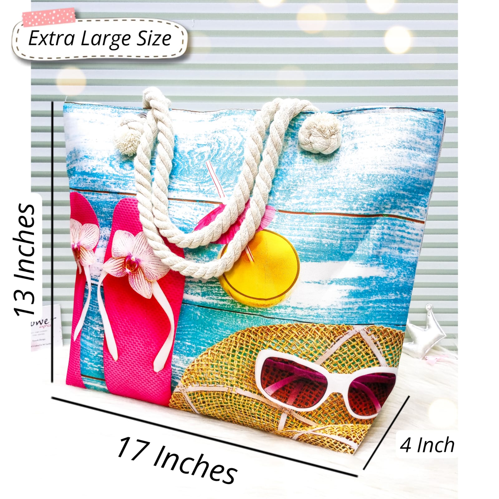 Texture Prints Extra Large Size Tote Bags For Womens