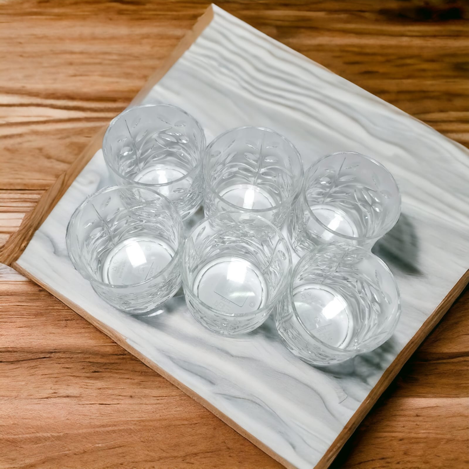 Pack of six Acrylic glass Unbreakable Small glass