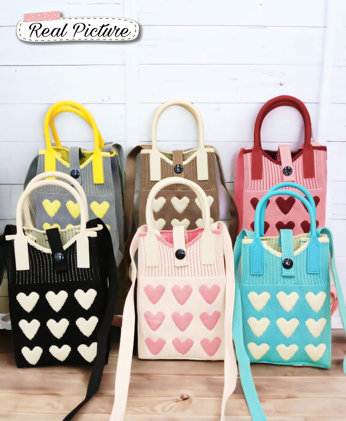 Korean Knitted Cellphones Crossbody Bags