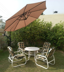 6pcs Set Miami chair & table with Side umbrella