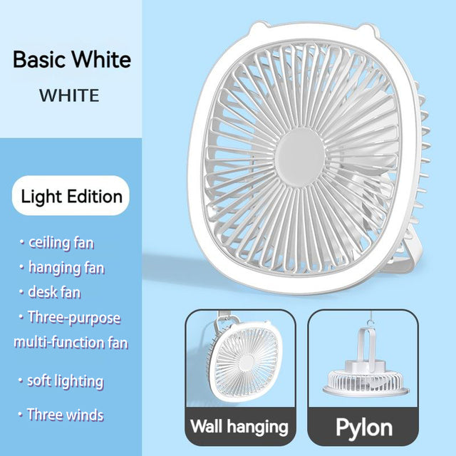 Mini Portable Fan With Led Light