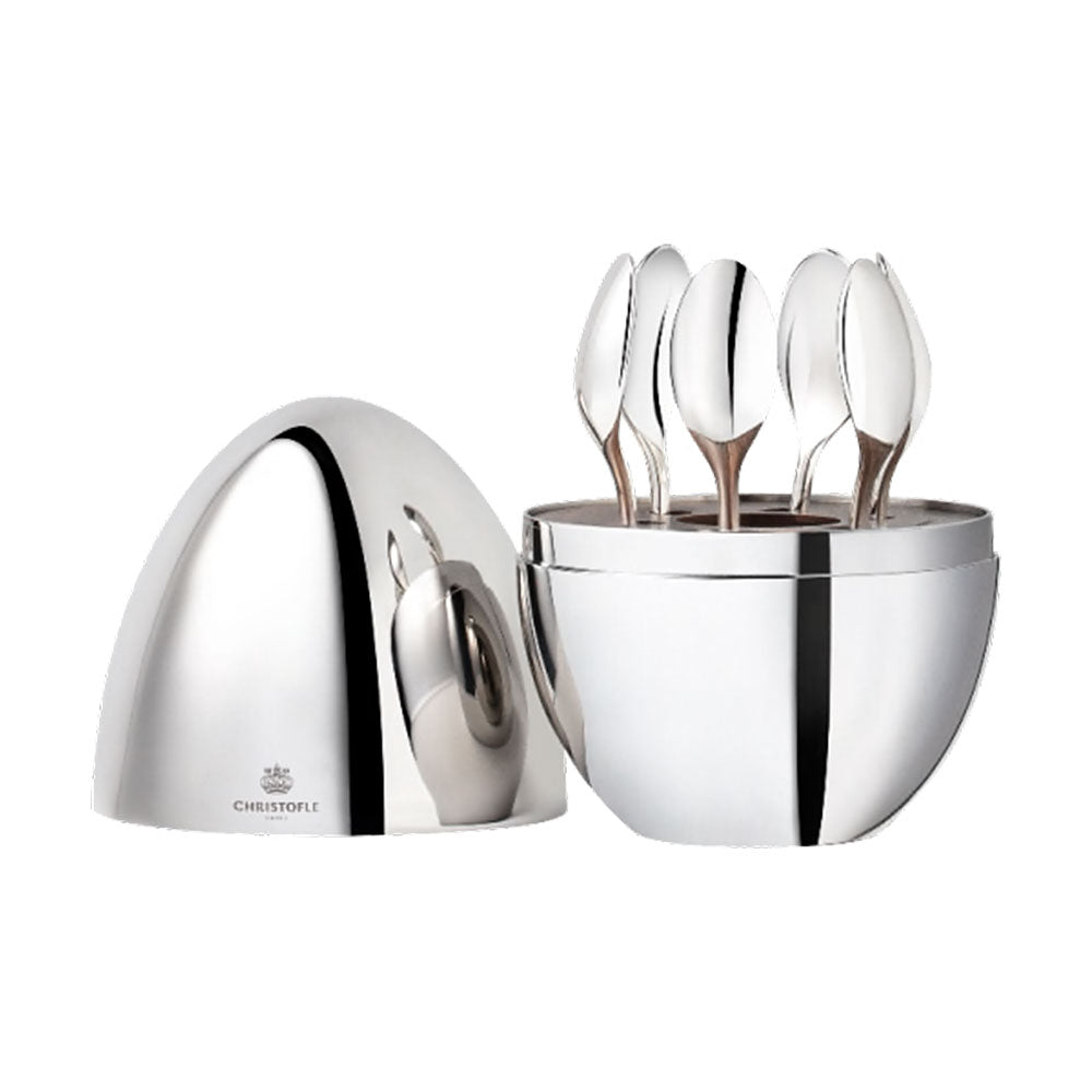 6-Piece Silver Espresso Spoon Set